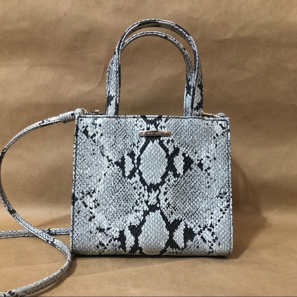 Nine West | Vintage Y2K Mini Boxy Square Crossbody Snakeskin Python Print Purse - Picture 11 of 11